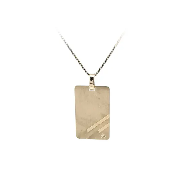 Gold Pendant Plate for Engraving