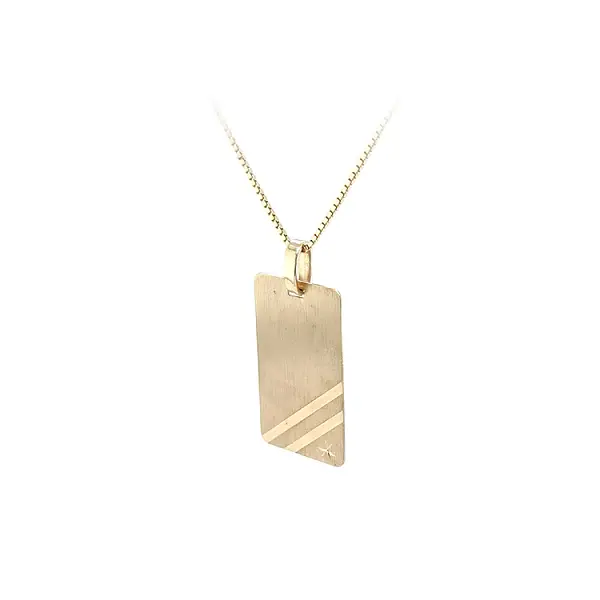 Gold Pendant Plate for Engraving