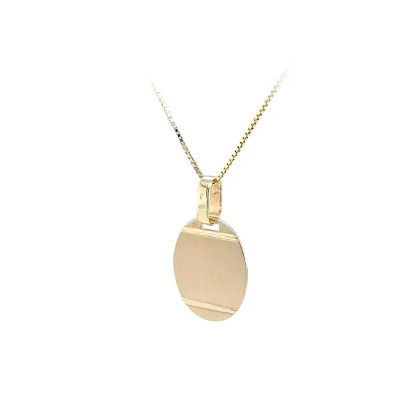 Gold Pendant Plate for Engraving