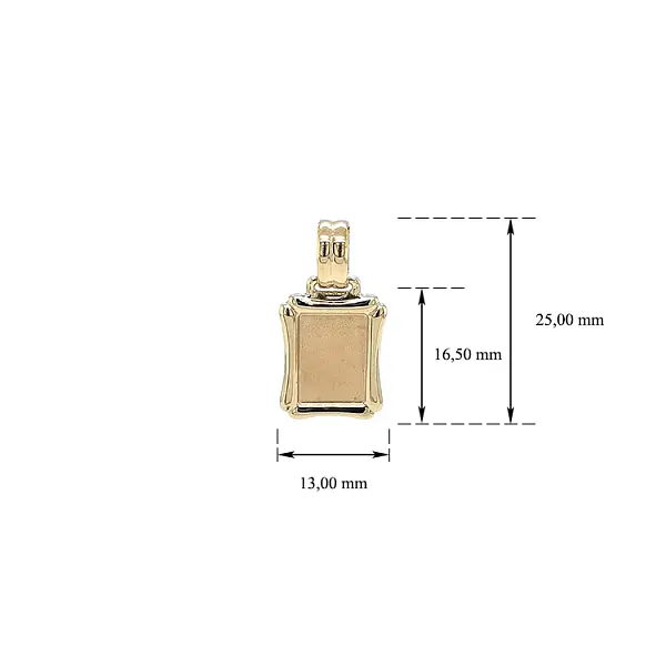 Gold Pendant Plate for Engraving