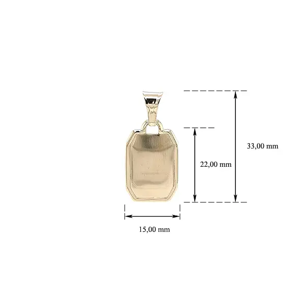 Gold Pendant Plate for Engraving