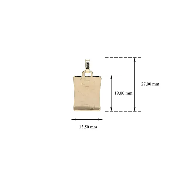 Gold Pendant Plate for Engraving