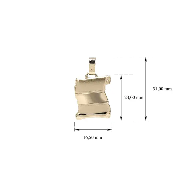Gold Parchment Pendant for Engraving