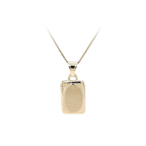 Gold Pendant Plate for Engraving