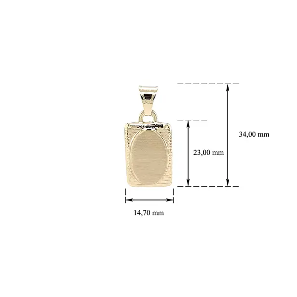 Gold Pendant Plate for Engraving