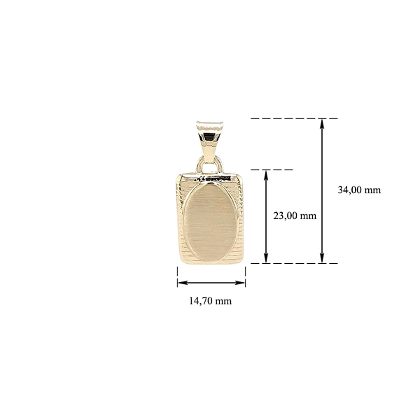 Gold Pendant Plate for Engraving