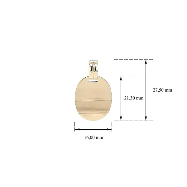 Gold Pendant Plate for Engraving