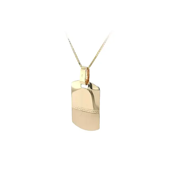 Gold Pendant Plate for Engraving