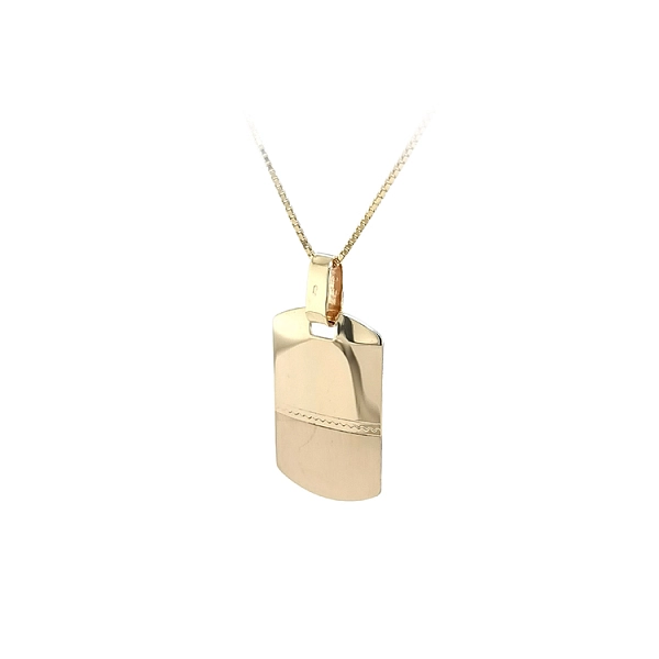 Gold Pendant Plate for Engraving