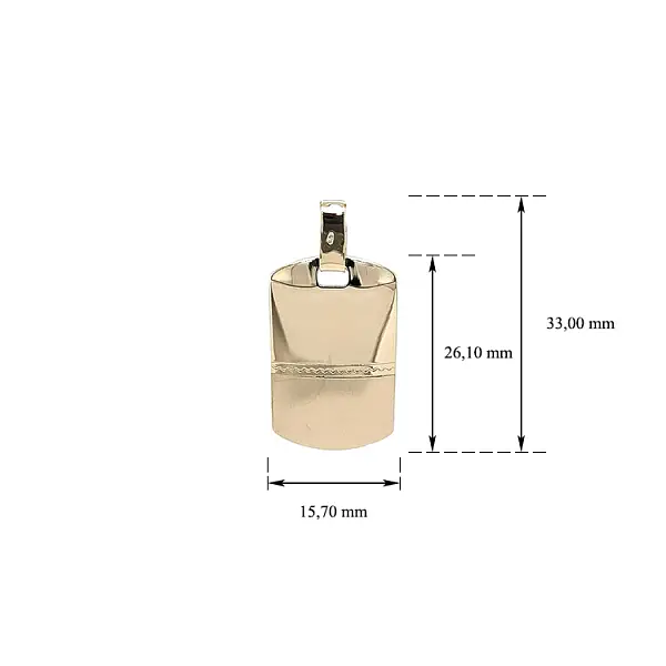 Gold Pendant Plate for Engraving