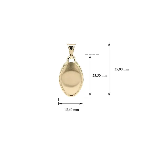 Gold Pendant Plate for Engraving