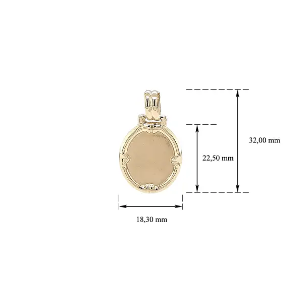 Gold Pendant Plate for Engraving