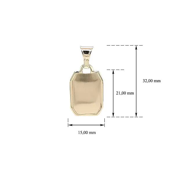 Gold Pendant Plate for Engraving