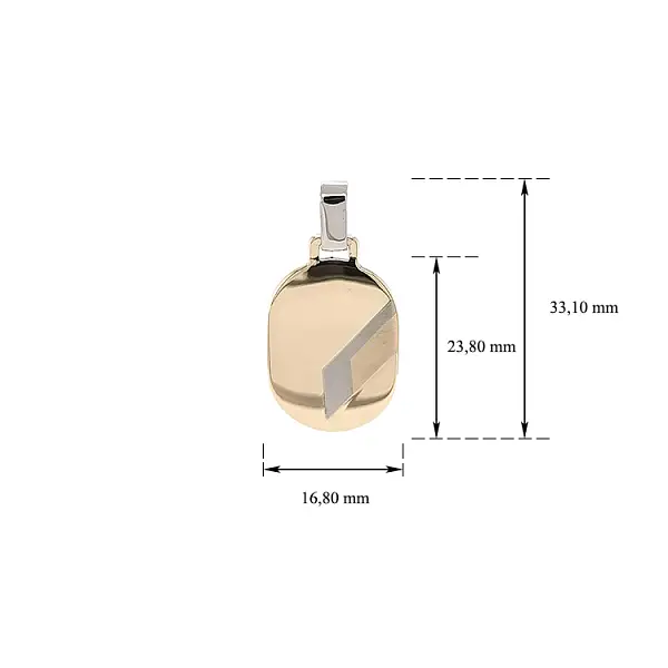 Gold Pendant Plate for Engraving