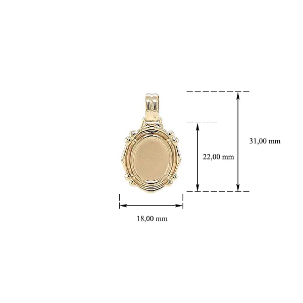 Gold Pendant Plate for Engraving