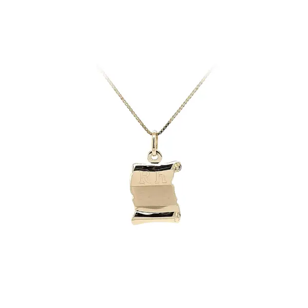 Gold Parchment Pendant for Engraving
