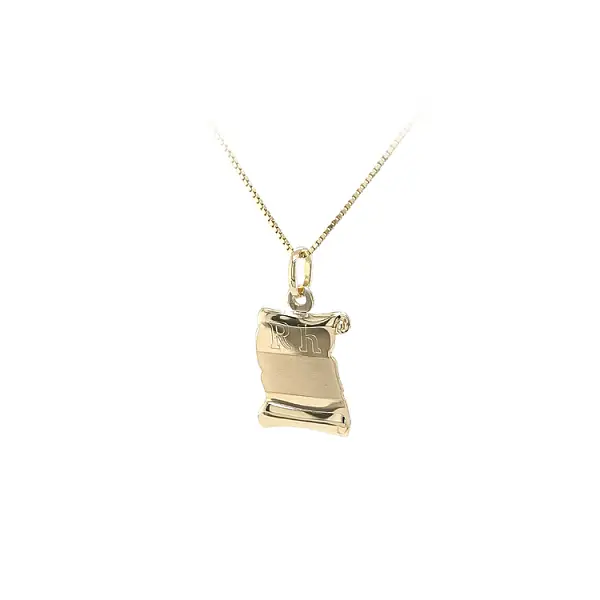 Gold Parchment Pendant for Engraving
