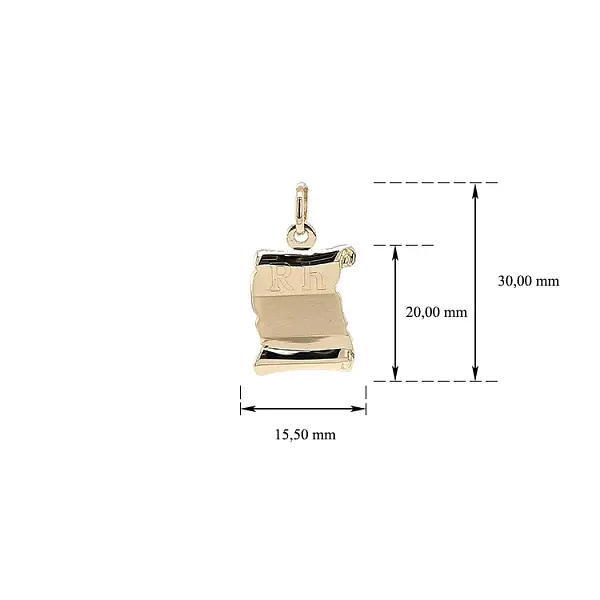 Gold Parchment Pendant for Engraving