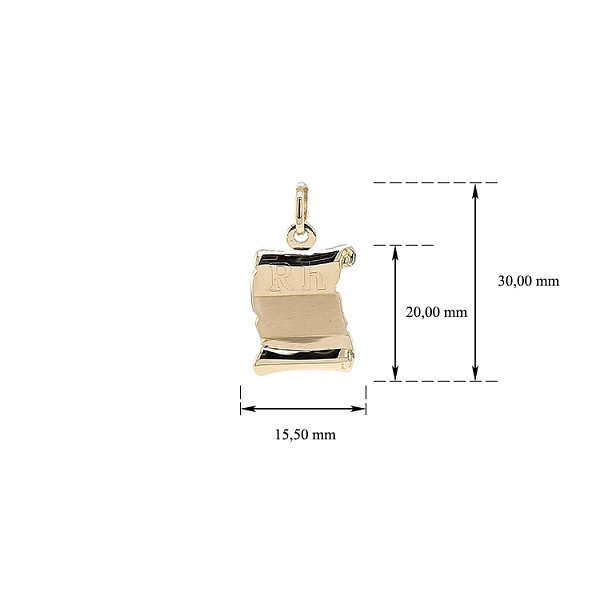 Gold Parchment Pendant for Engraving