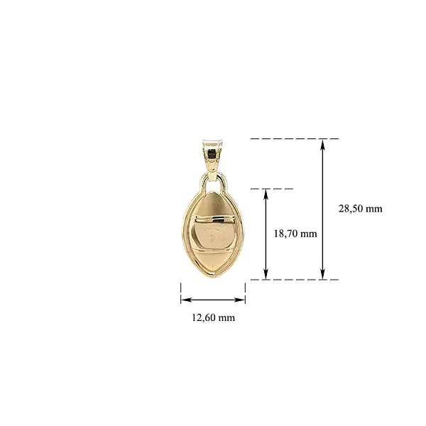 Gold Pendant Plate for Engraving