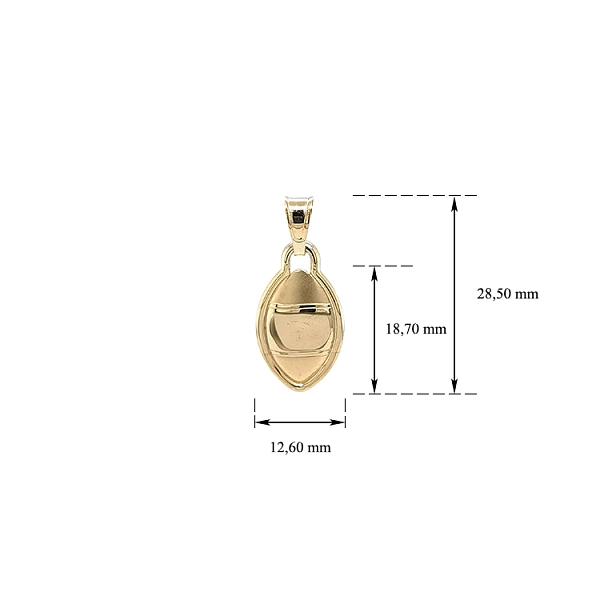 Gold Pendant Plate for Engraving