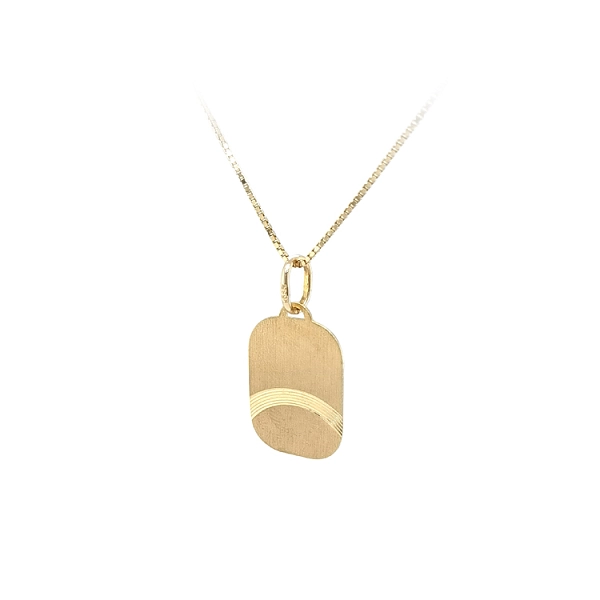 Gold Pendant Plate for Engraving
