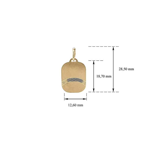 Gold Pendant Plate for Engraving
