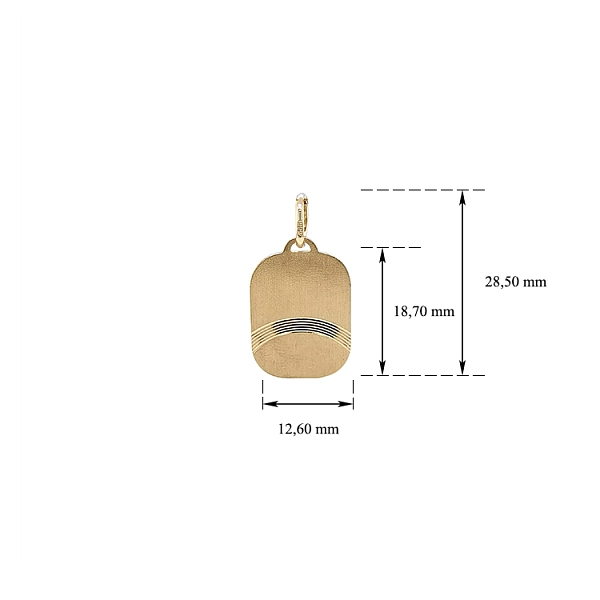 Gold Pendant Plate for Engraving