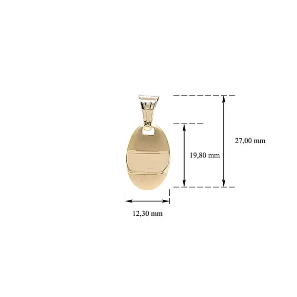 Gold Pendant Plate for Engraving