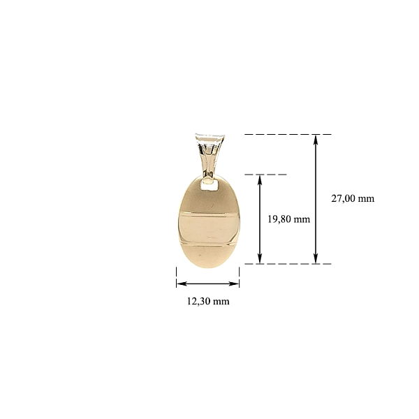 Gold Pendant Plate for Engraving