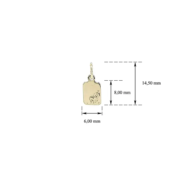 Gold Pendant Plate for Engraving