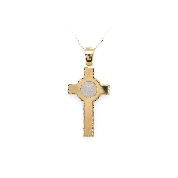 Pendant Cross of Combined Gold