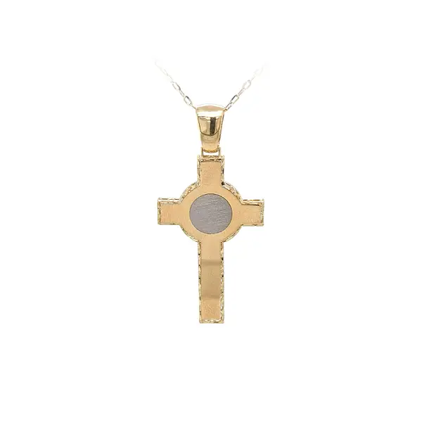 Pendant Cross of Combined Gold