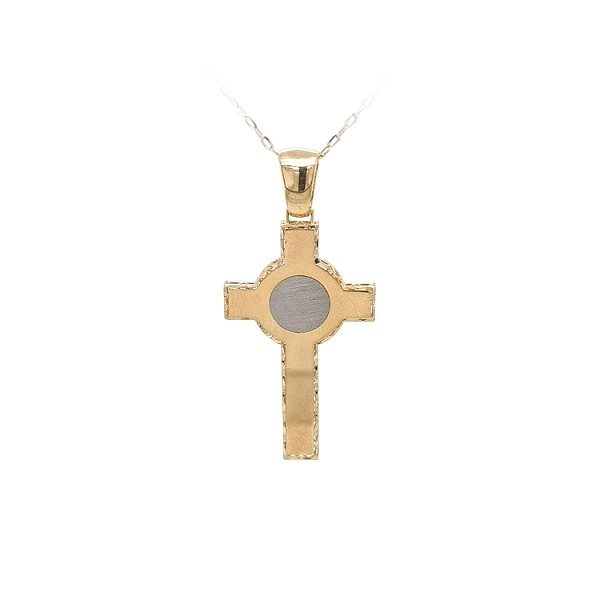 Pendant Cross of Combined Gold