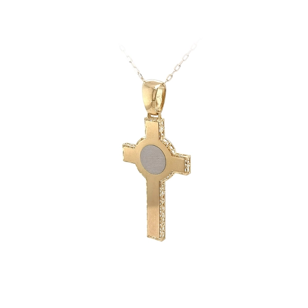 Pendant Cross of Combined Gold