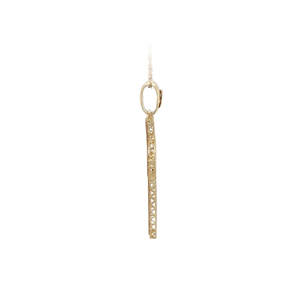Pendant Cross of Combined Gold
