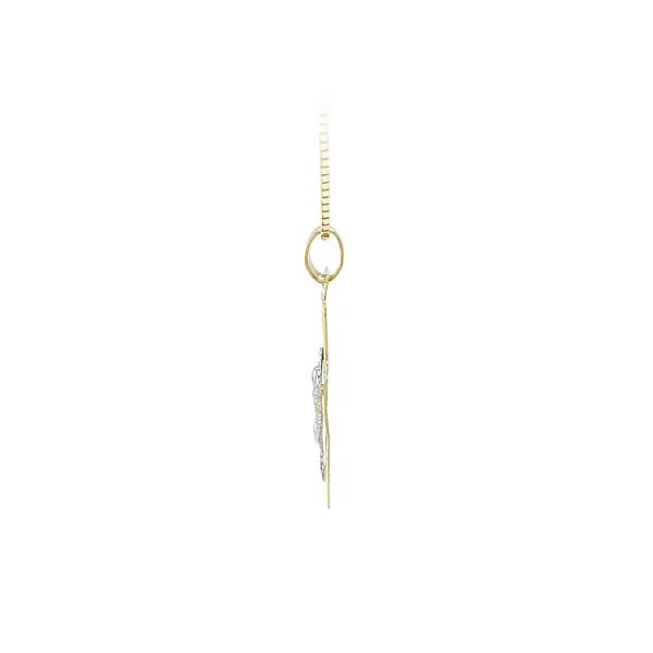 Gold Pendant Cross with Jesus Christ