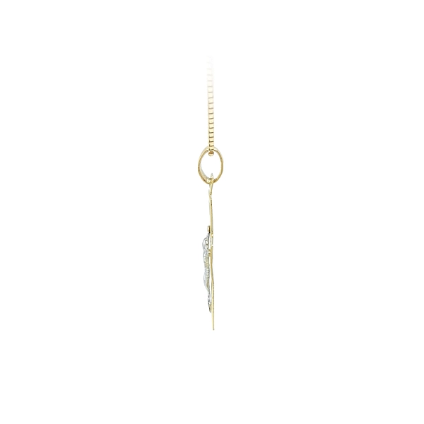 Gold Pendant Cross with Jesus Christ