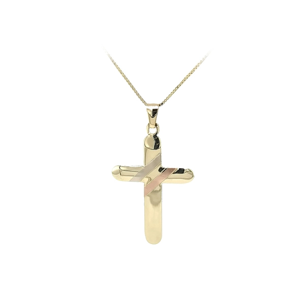 Pendant Cross of Combined Gold