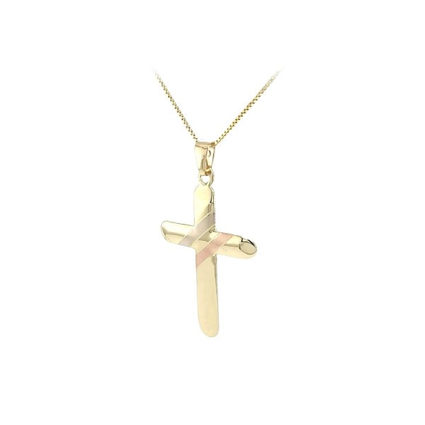 Pendant Cross of Combined Gold