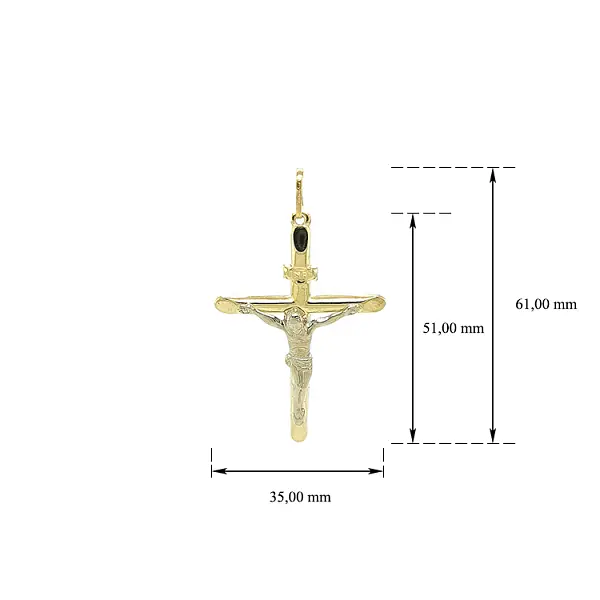 Pendant Cross with Jesus Christ