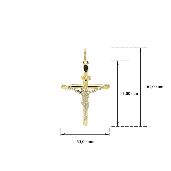 Pendant Cross with Jesus Christ