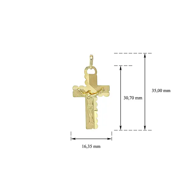 Pendant Cross with Jesus Christ