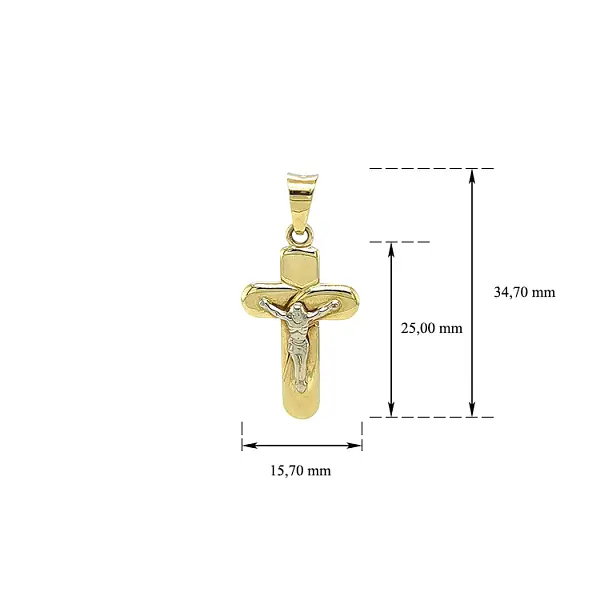 Pendant Cross with Jesus Christ