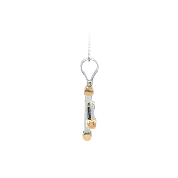 Pendant Cross of Combined Gold