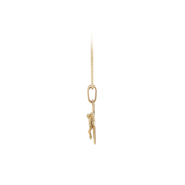 Gold Pendant Cross with Jesus Christ