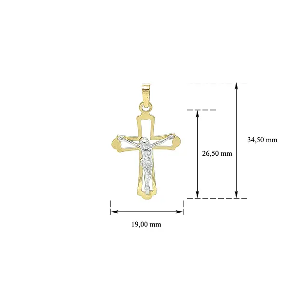 Pendant Cross with Jesus Christ