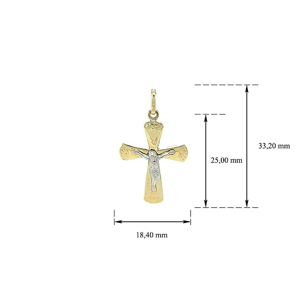 Pendant Cross with Jesus Christ