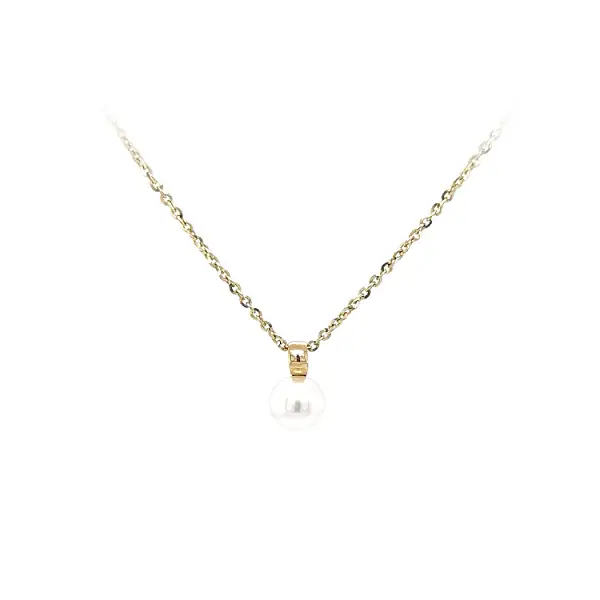 Gold Pendant with Pearl