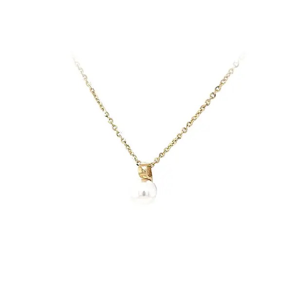 Gold Pendant with Pearl